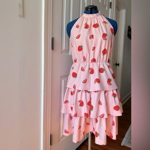 1950s-style ruffled Barbiecore dress NWOT